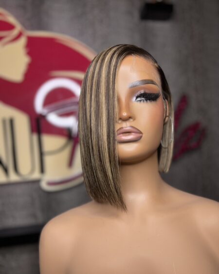 Custom Colored  10" 5x5 Deep Side Part Closure Bob (HD Lace)