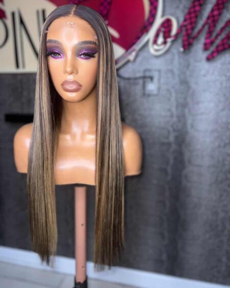 Custom Colored Closure Wig Straight