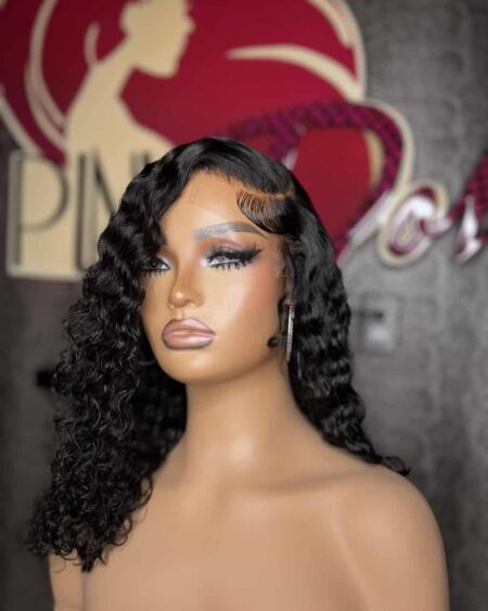 14” Deep Side Part 5x5 Deep Wave Closure Wig