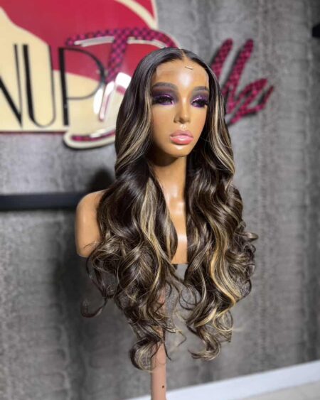 Closure Wig Straight 4/27 (Dark)